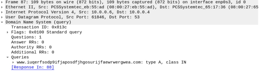 Wireshark capture showing related kill-switch traffic